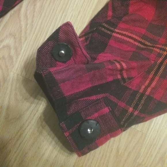 L.A.M.B GWEN STEFANI Red Plaid Hooded Jacket - Picture 9 of 14